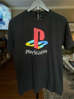 Sony PlayStation Black T-Shirt, Size M